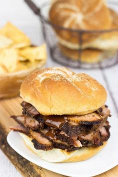 
                    
                        This Smoked Brisket Sandwich is absolutely delicious!  Making a homemade smoked brisket is the perfect recipe for a warm summer day!
                    
                