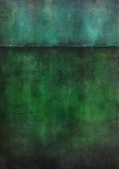 David Mowbray: The Weight of Identity abstract art green aqua teal turquoise