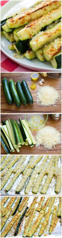 
                    
                        Garlic Lemon and Parmesan Oven Roasted Zucchini | You are going to LOVE the flavor of this zucchini. They are incredibly easy to make!
                    
                