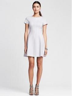 
                    
                        Seamed Ponte Fit-and-Flare Dress
                    
                
