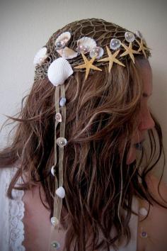 Mermaid Headdress - love this idea! Fairies could have one head piece and mermaids another.
