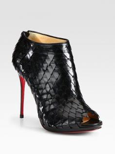 
                    
                        Jaw-dropping Christian Louboutin Scaled Leather Ankle Boots l wantering.com
                    
                
