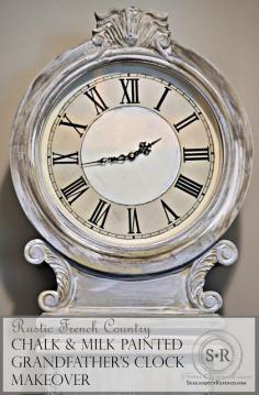 
                    
                        Rustic French Country Milk & Chalk Paint Grandfather's Clock Makeover
                    
                