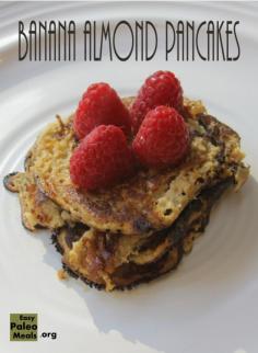 
                    
                        Banana Almond Paleo Pancakes on EasyPaleoMeals.org #Paleo pancakes
                    
                