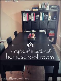 Looking for homeschool room ideas? I believe a homeschool room should be simple, practical, and central. Come see why this works so well for our family and how it might work for yours!