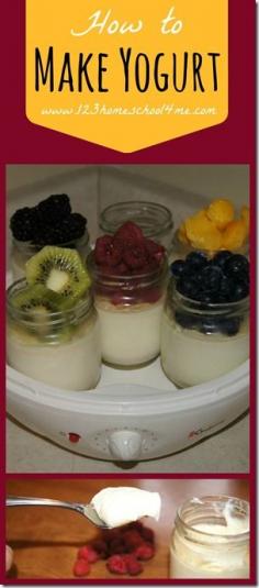 Super easy step-by-step directions to make homemade yogurt! Great breakfast recipe.