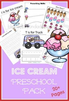 
                    
                        FREE Ice Cream Preschool Pack. July is national Ice Cream month!
                    
                