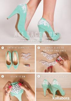 Cute idea for diy lace heels