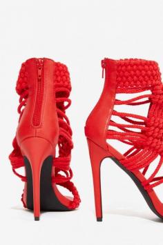 
                    
                        Privileged Lexie Crochet Heel - Shoes | Open Toe
                    
                