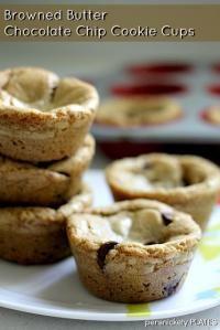 Persnickety Plates: Browned Butter Chocolate Chip Cookie Cups