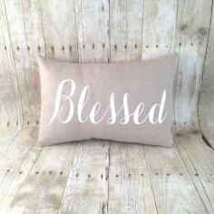 
                    
                        Free Shipping, flocked velvet Blessed Lumbar Pillow with insert
                    
                