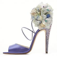 Purple floral heel