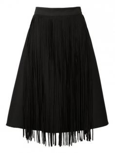 
                    
                        Black Tassels A-line Skater Skirt
                    
                