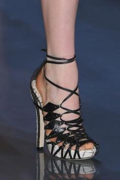 dior strap slash black heels