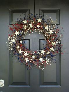 Memorial Wreath Ideas | Memorial Day Wreath Fourth of July Wreath by ElegantWreath on Etsy