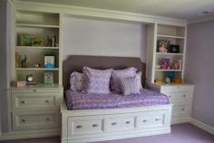 built in bed frames | Custom Built in Bed with Storage and Trundle by Monk’s- Chatham, NJ ...