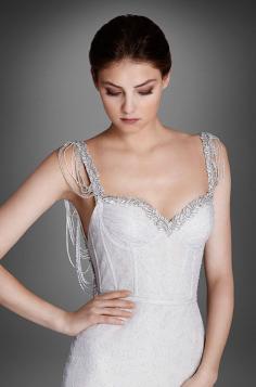
                    
                        Beautiful details on this Lazaro mermaid lace wedding dress.
                    
                