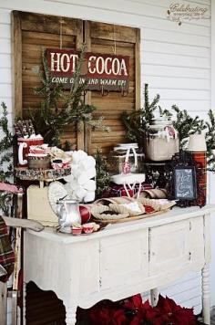 I've always wanted to do a casual winter party. Winter Wedding Idea -Hot Cocoa Bar at the Reception.