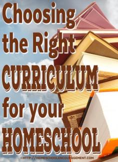 
                    
                        Choosing the Right Curriculum for your Homeschool - How do you know what to choose?
                    
                