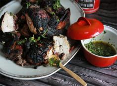 
                    
                        Chimichurri BBQ Chicken: herby  mix does double duty as a marinade and condiment on this super moist chicken.
                    
                