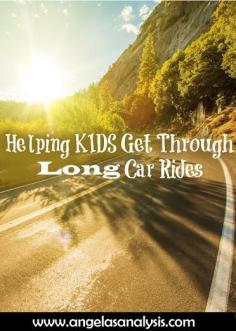 
                    
                        Specific ideas how to get children through long car rides. Ideas for snacks, games, and more!
                    
                