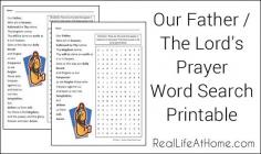 The Lord’s Prayer / Our Father Word Search Printable