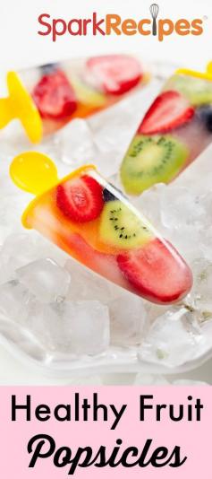 Fresh Fruit Popsicles  Recipe via @SparkPeople and related pins