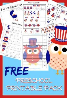 FREE 4th of July Preschool Printable Pack | Blessed Beyond A Doubt