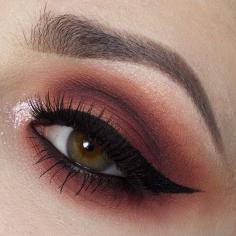 
                    
                        red brown makeup look
                    
                