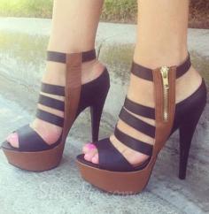 cute #shoes #heels with zippers.