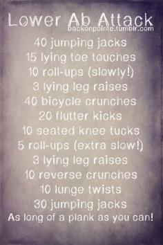 Lower Ab Attack Work Out