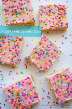 
                    
                        Amazing sugar cookie bars with sprinkles. Fun dessert to serve at a birthday party.
                    
                