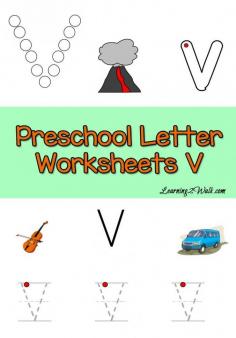 here are some fun and free preschool letter worksheets for the letter v