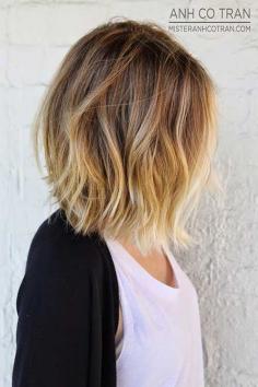 Mid-length Wavy Bob Hairstyle- as a lover of my long locks this could be a fun new style!