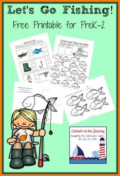 
                    
                        *FREE* "Let's Go Fishing" Printable Pack for PreK-2 | embarkonthejourne...
                    
                