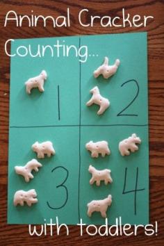 cute idea ... animal cracker counting