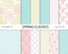 
                    
                        Floral digital paper pack spring colors with by BetsyRainbow
                    
                