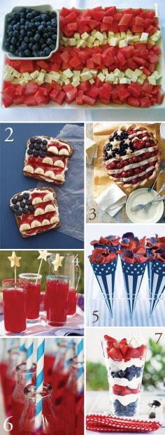 fun and adorable patriotic food ideas for a memorial day or fourth of july party!