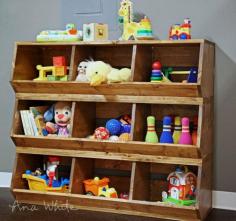 
                    
                        DIY Wood bulk bins from 1x12 boards - easy plans by ANA-WHITE.com Attach top and bottom to...
                    
                