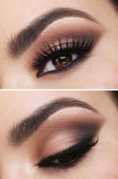 -smoky eye eyeshadow makeup tutorial for brown eyes-