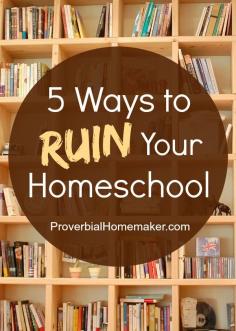 
                    
                        5 Ways to Ruin Your Homeschool (and how to reclaim your joy!)
                    
                