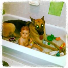 Bath time buddies...