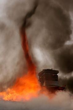 Fire Tornado.. Fires can create their own weather pattern, science, physics, dangerous.