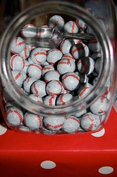 baseball candies for baseball themed baby shower