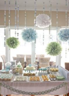 Gorgeous decor and table scape for a boys baby shower