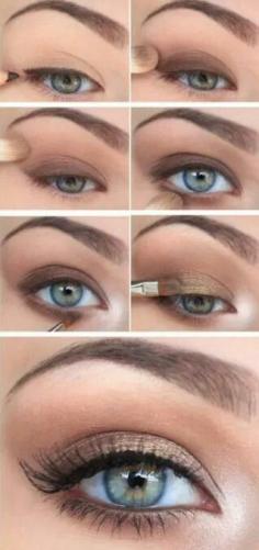 Browns and gold eye makeup