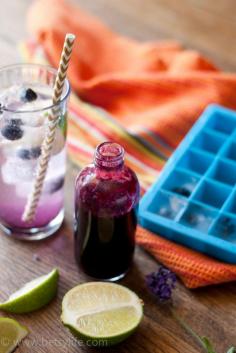 Blueberry Lavender Fizz Cocktails