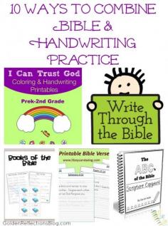 Combining Bible and handwriting practice is a great way to teach your children about God's word, while also working on their handwriting skills!