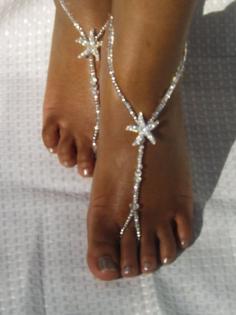 SALE 10% OFF Swarovski Beach Wedding Barefoot Sandals Foot Jewelry Anklet Destination Wedding Bridal AccessorieS Bridesmaids Gift by SubtleExpressions on Etsy https://www.etsy.com/listing/166610930/sale-10-off-swarovski-beach-wedding