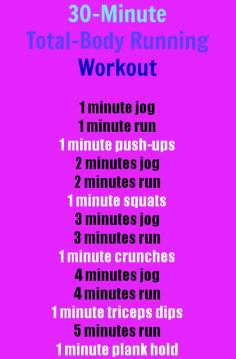 30-minute total body running #Workout Exercises| http://special-savory-recipes-heather.blogspot.com